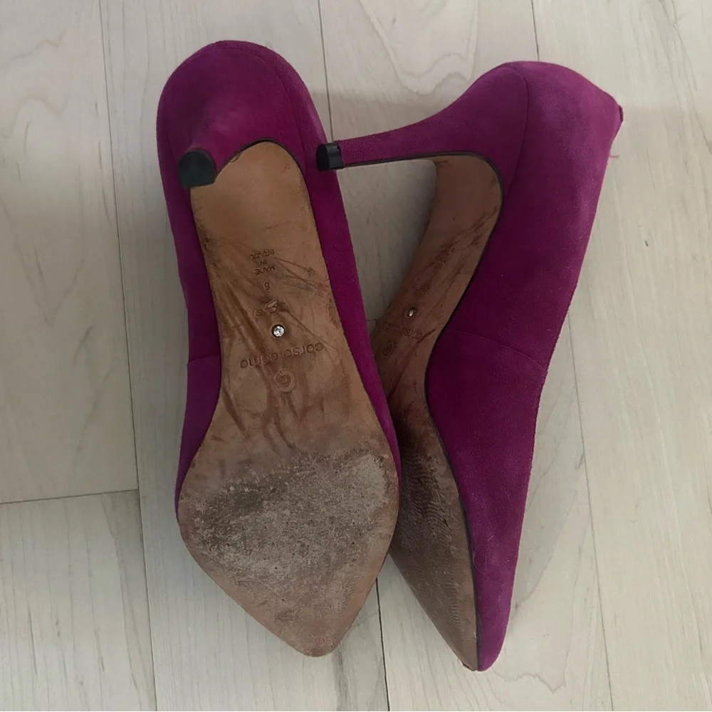 Fun classic suede fuschia Corso Como Pumps - Picture 4 of 4